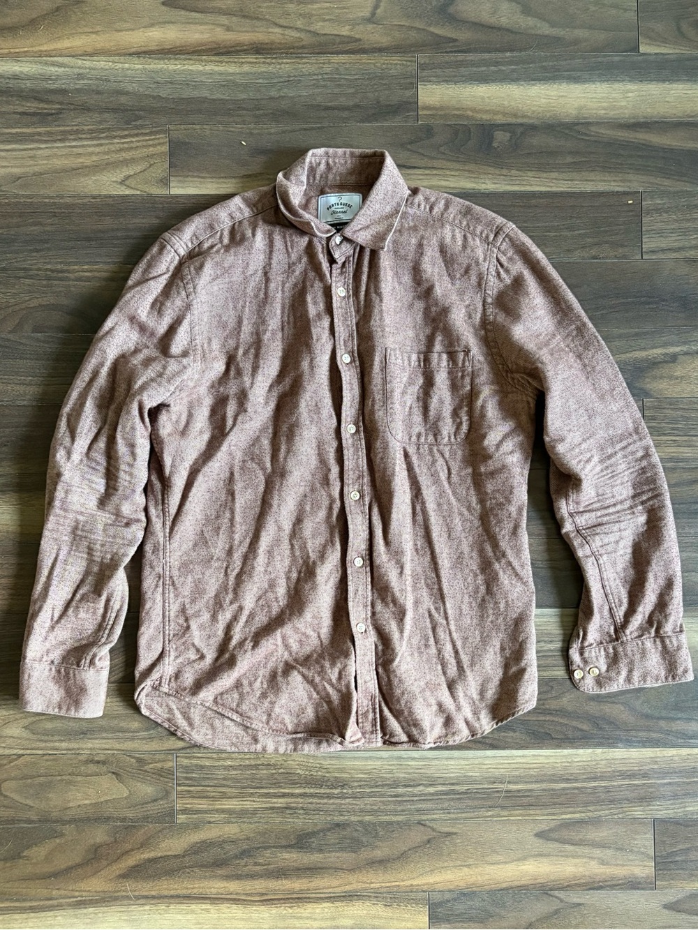 Men's Casual Button-Down Shirt in Dusty Mauve